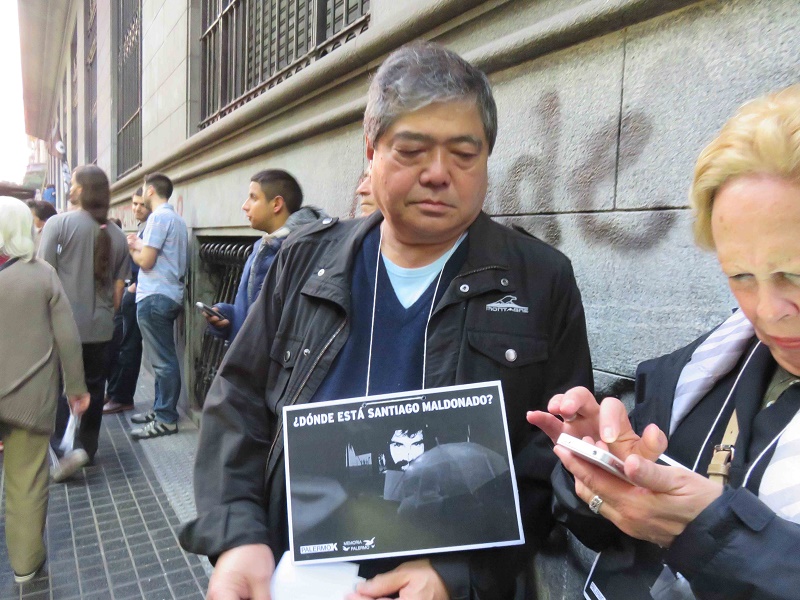 ACTO EN PLAZA DE MAYO EN MEMORIA DE SANTIAGO MALDONADO