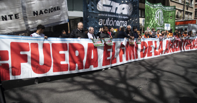 PROTESTAS CONTRA EL FMI EN LA CIUDAD