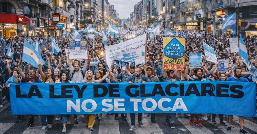 MARCHA CONTRA LA REFORMA DE LA LEY DE GLACIARES